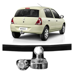 Engate Reboque Rabicho Fixo Brucke Renault Clio Hatch 1999 Até 2016