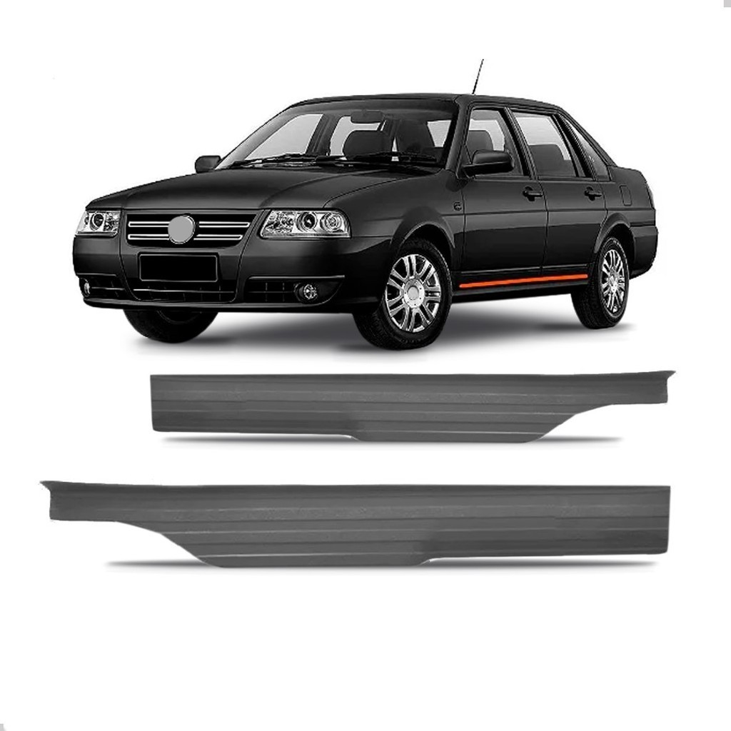 Par Soleira para Vw Santana 2000 A 2006 Traseira 4 Portas