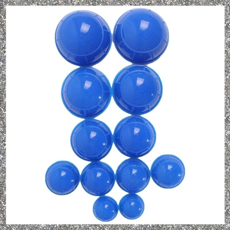 [D K Z C] 12Pcs Blue Health Care Ventosas A Vácuo De Silicone Massagem De Sucção