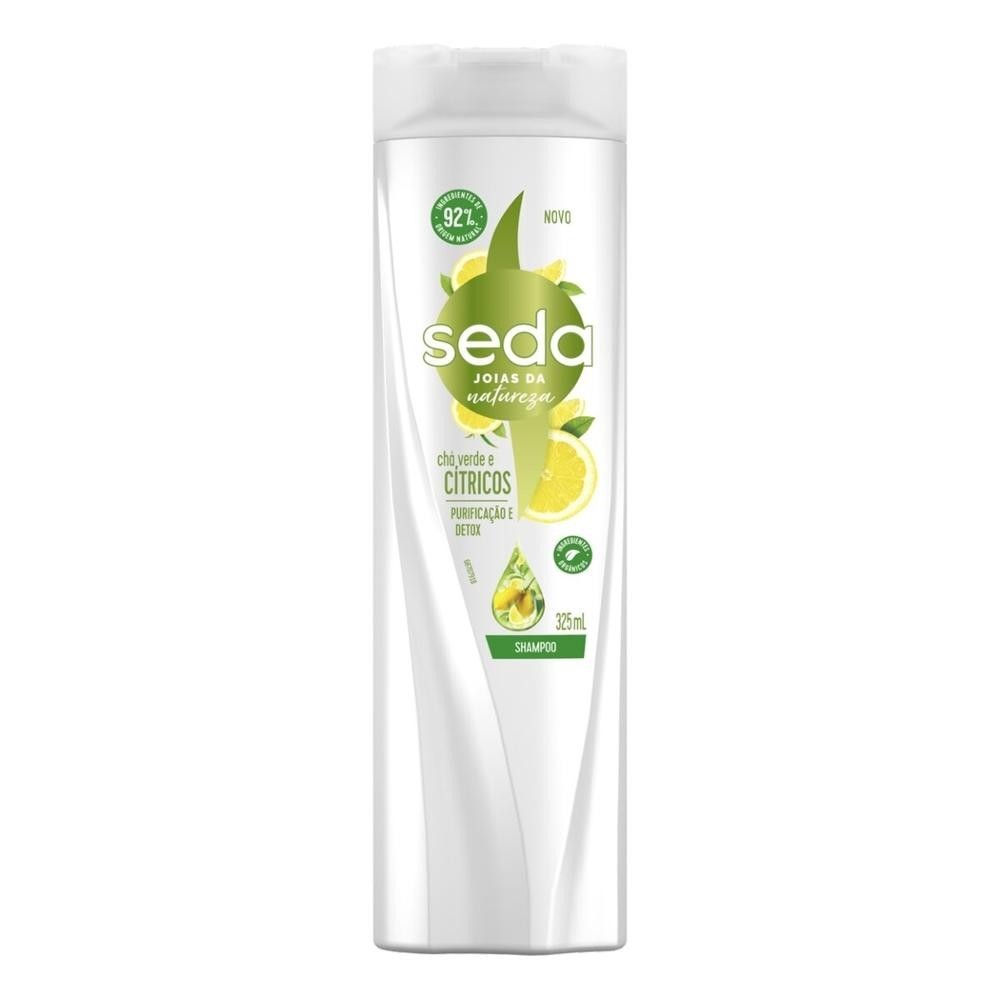 Shampoo Seda Joias da Natureza Cha Verde e Citricos Purificacao e Detox 325ml em Oferta na Shopee