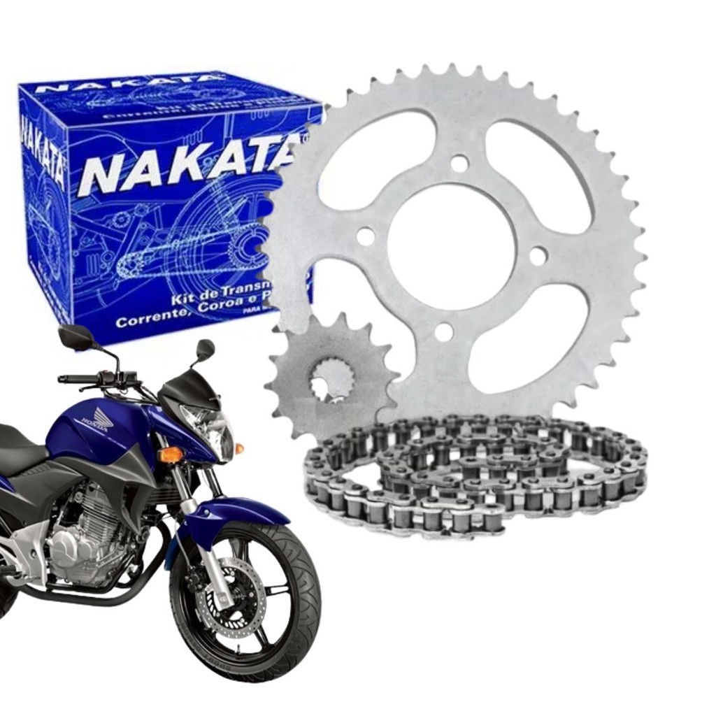 Kit Relação Transmissão Tração Honda Cb 300r 2009 2010 2011 2012 Original Nakata