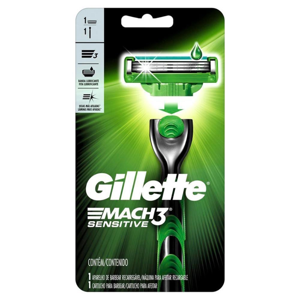 GILLETTE MACH3 SENSITIVE APARELHO DE BARBEAR em Oferta na Shopee