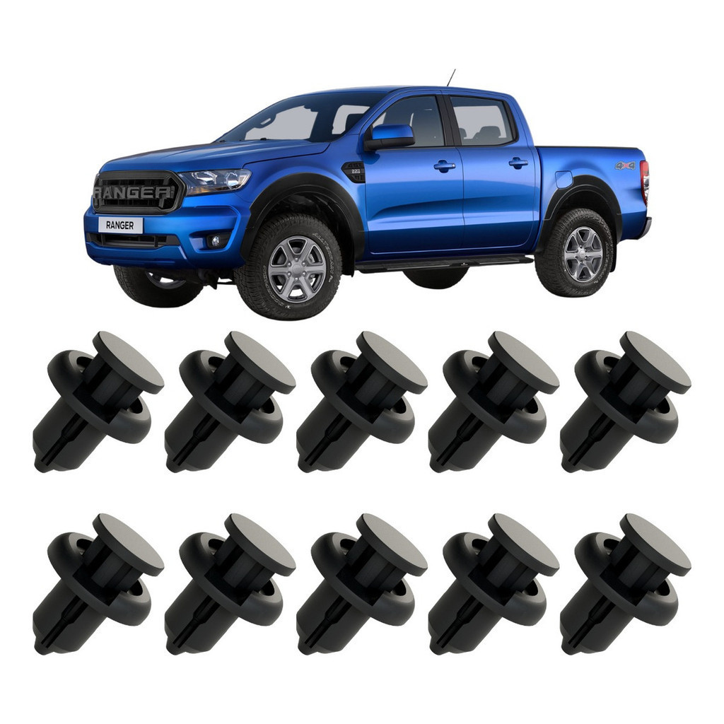 Kit 10 Presilha Grampo Do Para-choque Ford Ranger Até 2023