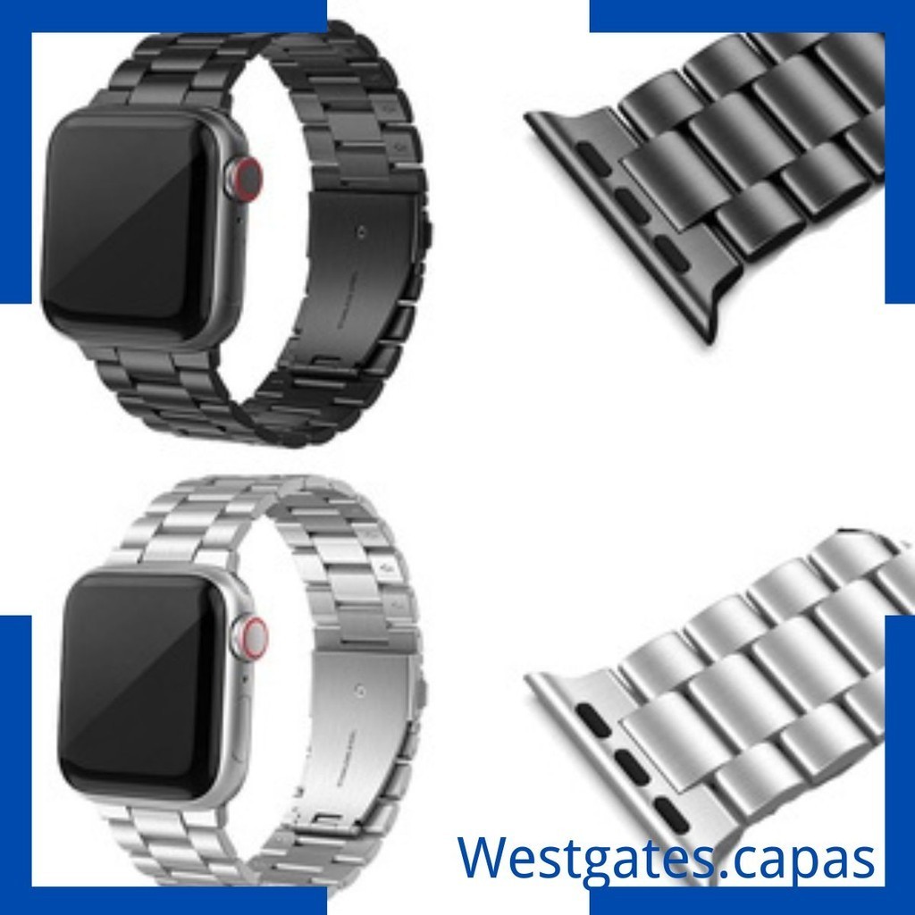 Pulseira Aço Elos 3 compativel Para Apple Watch Iwo 38/40/42/44/41/45 mm