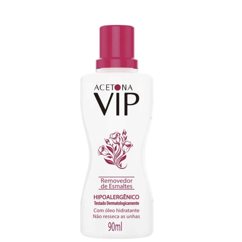 VIP Removedor com Acetona 90ml Hipoalergênico