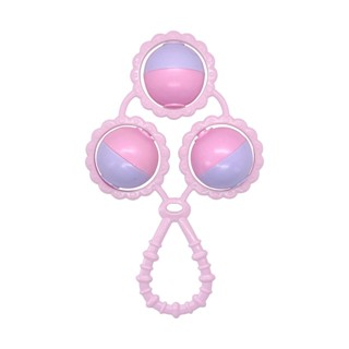 Chocalho De Bebe Rosa Infantil Menina 3 Bolinhas Tradicional em Oferta na Shopee
