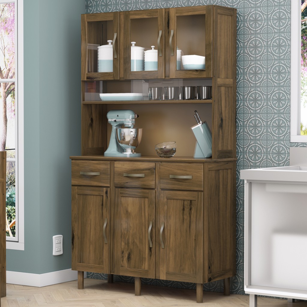 Armário para Cozinha 6 Portas 3 Gavetas em Oferta na Shopee