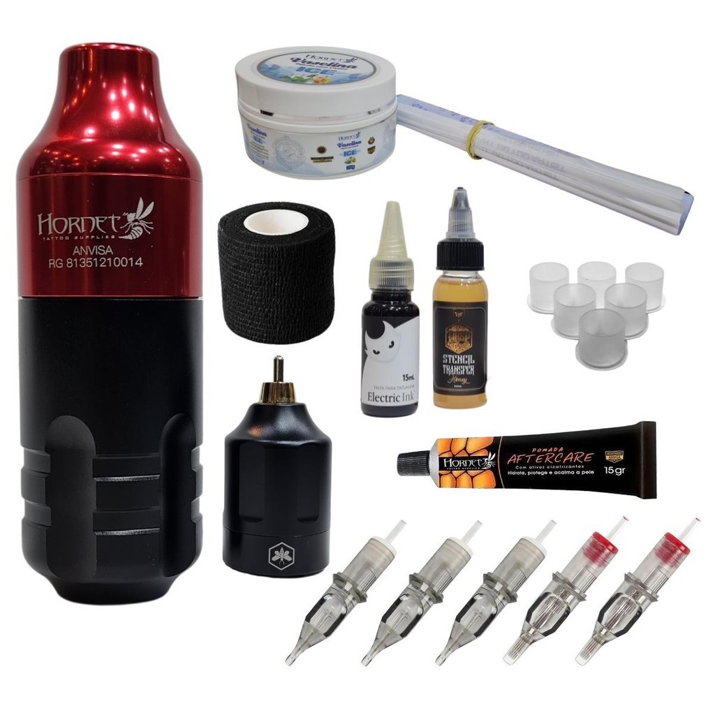 Kit Tatuagem Pen Hornet Completo Fonte Sem Fio
