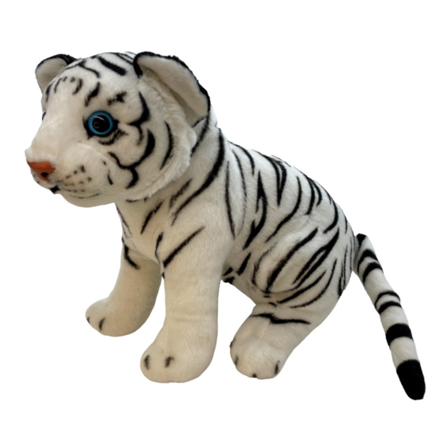Tigre de Pelúcia - Branco - 28cm - 1 unidade - Rizzo