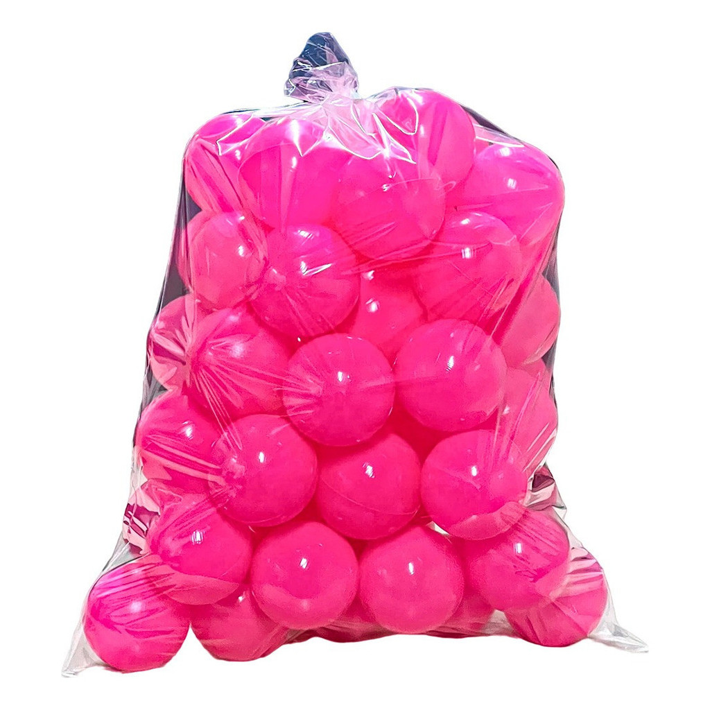 Kit 50 Bolinhas Para Piscina Rosa Chiclete