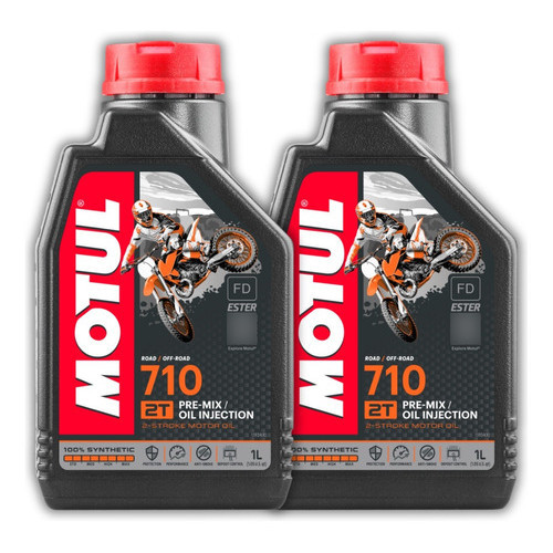 Kit 2 Litros Óleos Motul 710 2t Motor Trilha 100% Sintético em Oferta na Shopee