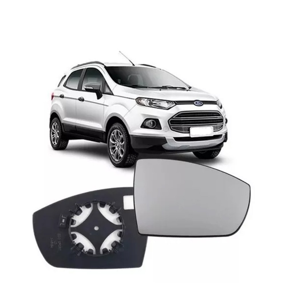 Lente Retrovisor Ecosport 2013 A 2020 Com Base Lado Direito