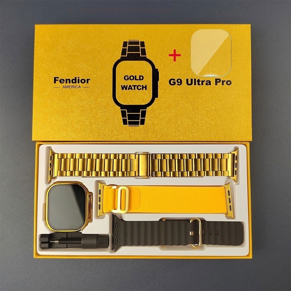 2025 G9 Ultra Pro Ouro Smartwatch Relógio Inteligente Sem Fio Bluetooth Chamada Das Mulher...