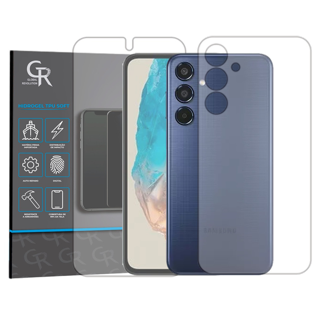 Película Hidrogel HD Frente e Verso Para Samsung Galaxy M35