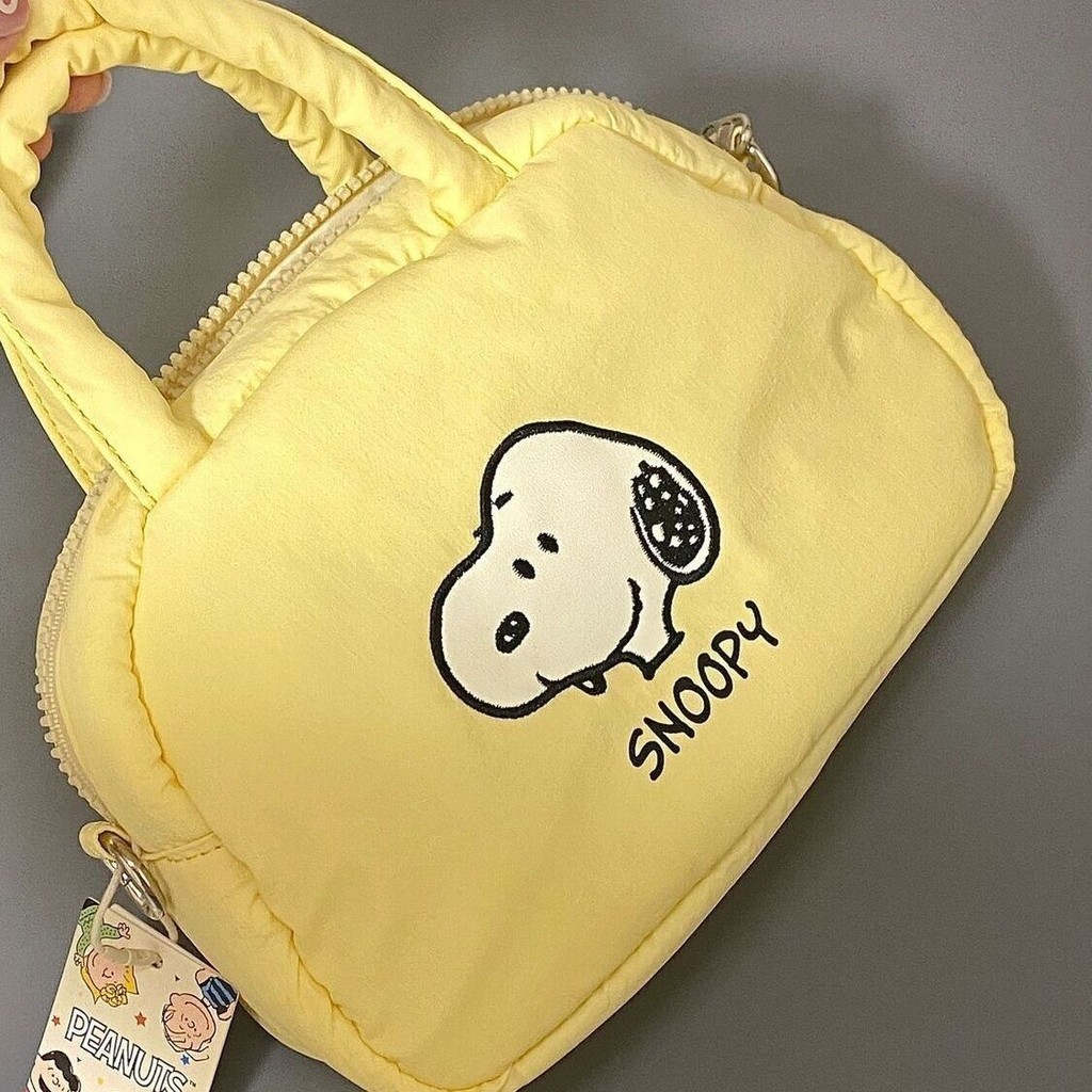 Saco de Cosmética Fofisticado Snoopy Creamy Yellow Small Handbag Saco de Cosmética para Menina Saco de Cosmética Saco de Cosmética Saco de Cosmética Saco de Cosmética Saco de Cosmética Saco de Cosmética Saco de