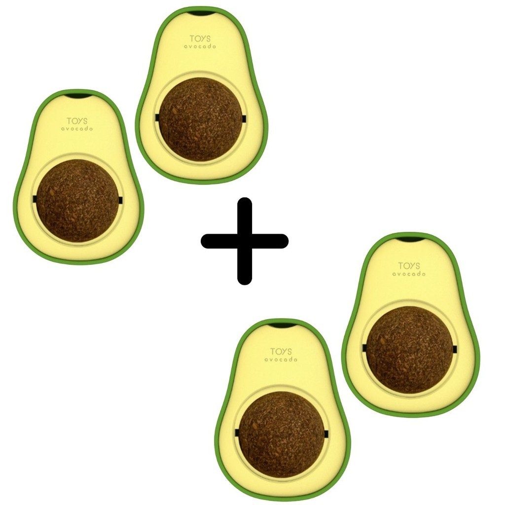Kit 4 Abacate Catnip Brinquedo Interativo Erva para Gato Pet Cola na Parede Divertido em Oferta na Shopee