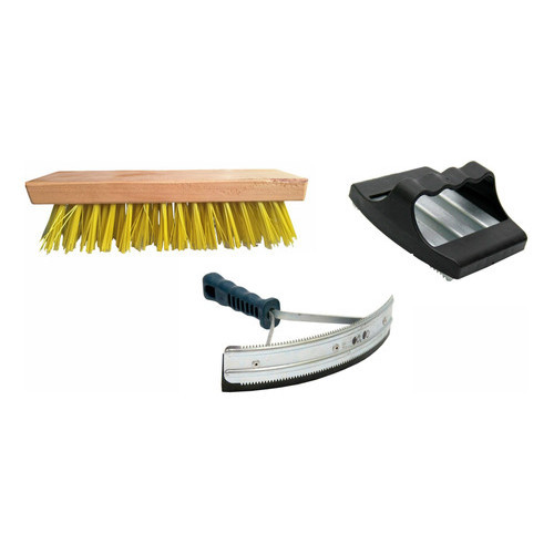Escova + Rodo Raspador + Raspadeira - Kit Limpeza Equinos-