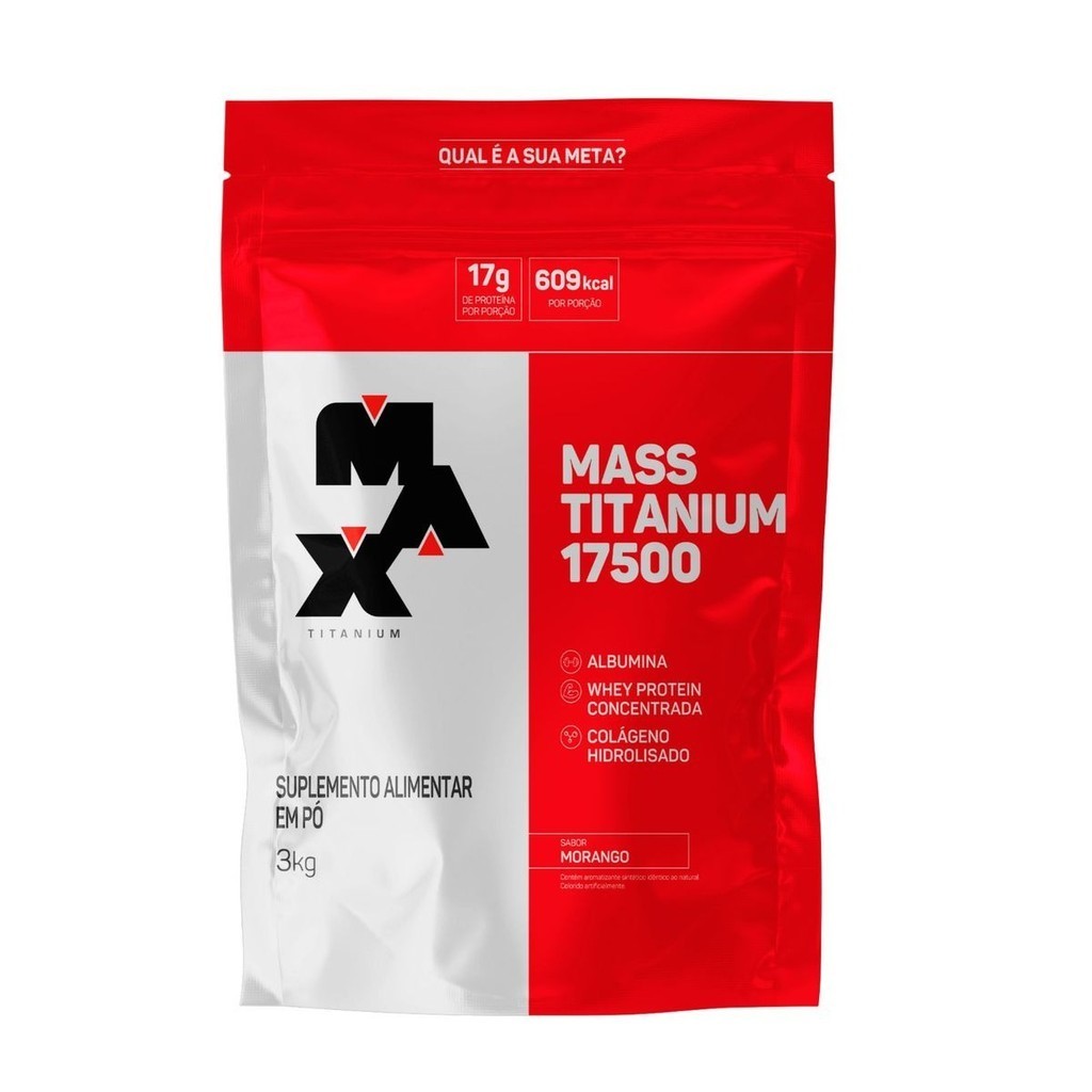 Mass Titanium Refil 3Kg Max Titanium Morango