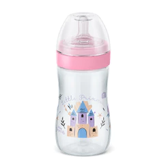 Mamadeira Bico Silicone Redondo Disney 6m+ 300ml Rosa Lillo