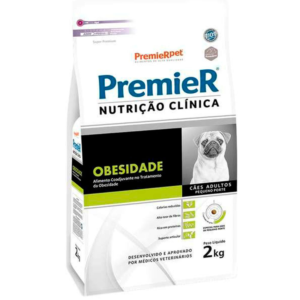 Imagem Ração Premier Nutrição Clinica Obesidade Cães Adultos Pequeno Porte 2kg