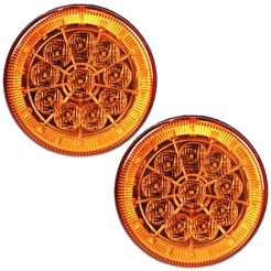 2 Lanterna Traseira 125mm Caminhão Carreta Mod. Randon 10 LED AM 24V