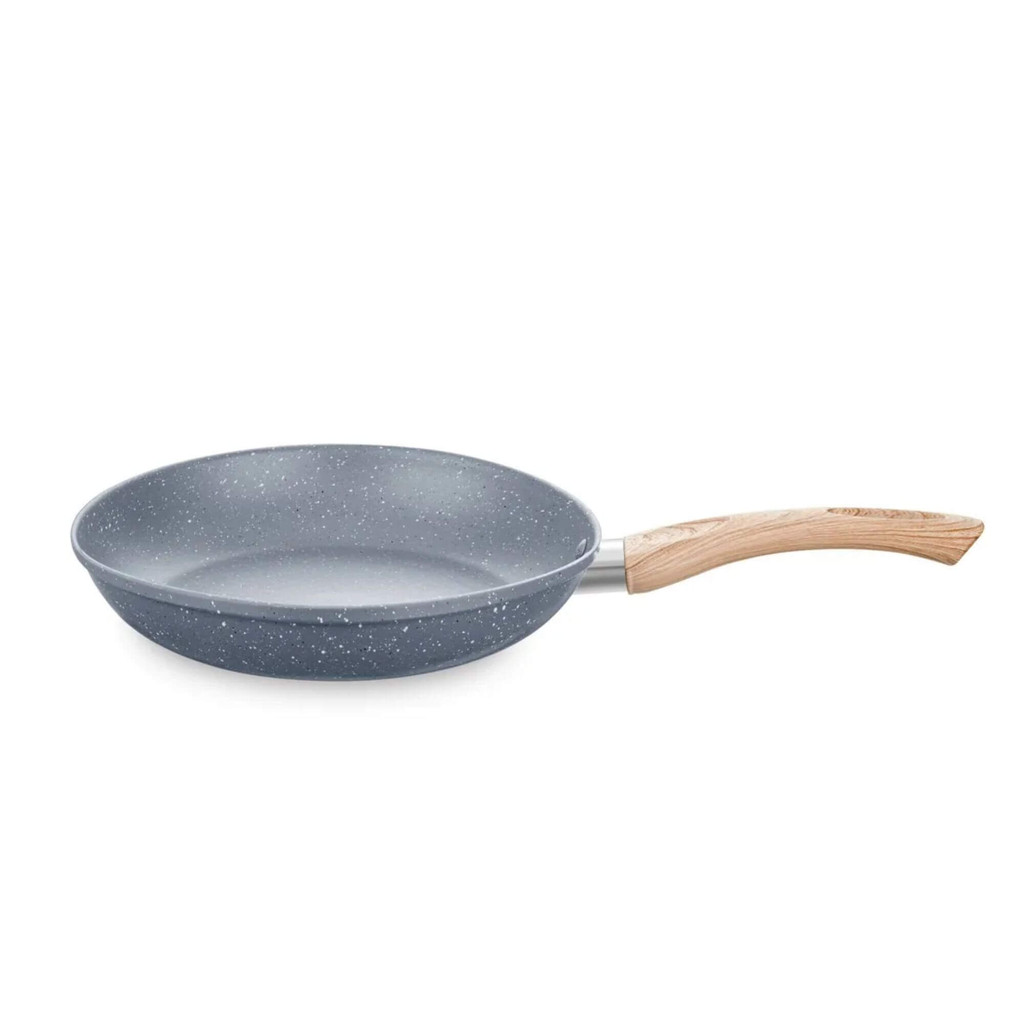 Frigideira Wok Antiaderente Induction Pro Ceramic-Flon Cor Cinza N.22 1,4L 22cm MTA Panela 8535