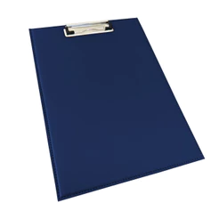 Prancheta para Escritório Tamanho A4 em Couro Sintético Azul