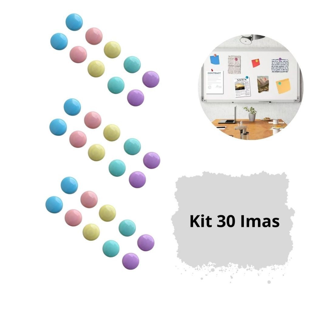 Kit Imãs Coloridos Para Pendurar Avisos Geladeira em Oferta na Shopee