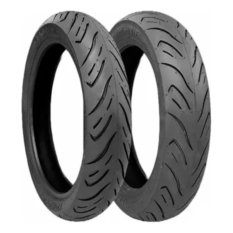 Casal Pneu 2.75-17 e 110/80-14 Sport R Technic C/c Biz/Pop Balão - *Pneus Originais*
