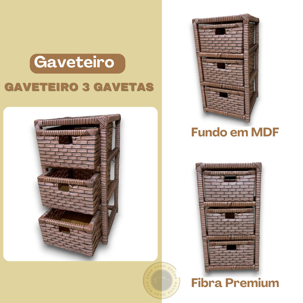 Gaveteiro de Vime: Onde Comprar | BuscaProdutos