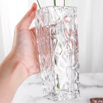 Vaso de Vidro Decoração Decorativo 15,3cm Flores Plantas Casa Festa Cascais MEK