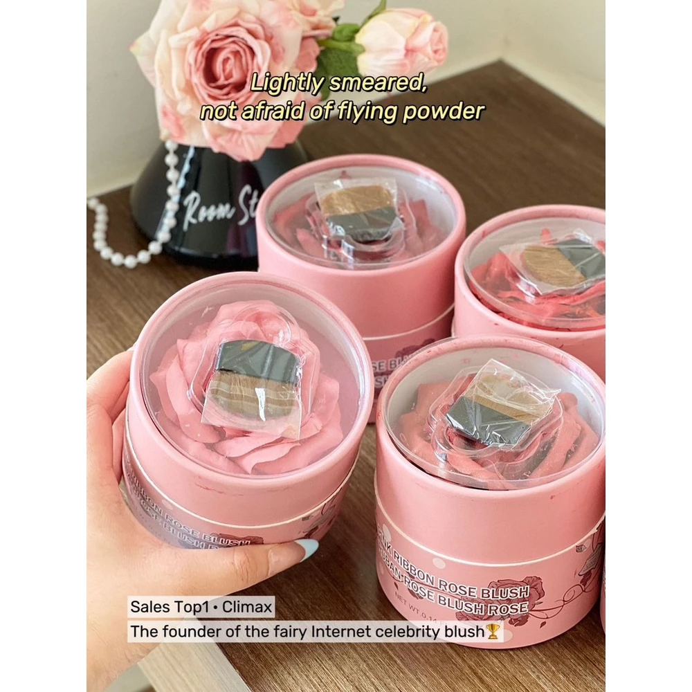 6 Cores Floral Blush 3D Pétala Rosa Marcador Natural Flor Pigmento Iliminar Longa Duração Hot Sale