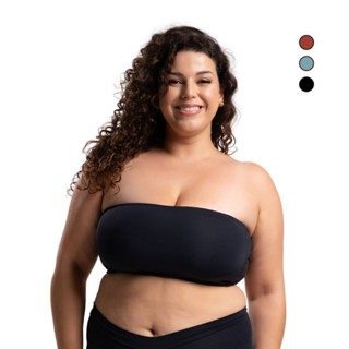 Sutiã Top Faixa Plus Size Microfibra Tomara Que Caia Sem Bojo em Oferta na Shopee