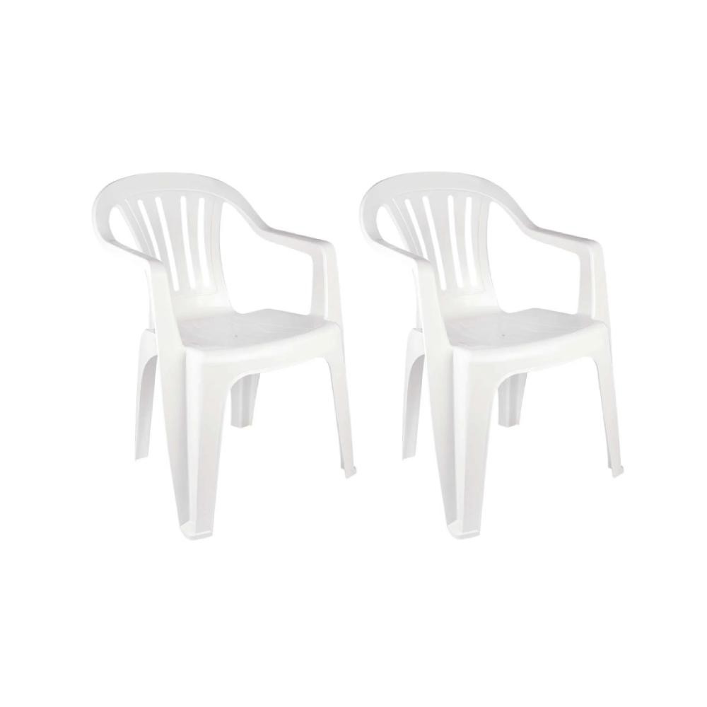 Kit 2 Cadeiras Plásticas Branca Mor P/Bar Lanchonete Jardim Igreja em Oferta na Shopee