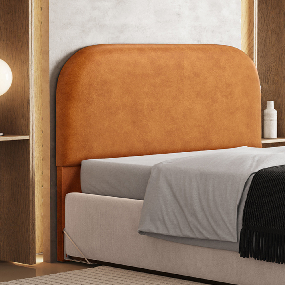 Cabeceira Cama Box Queen 160cm Orgânica Lanna W01 Couríssimo Canela - Lyam Decor em Oferta na Shopee