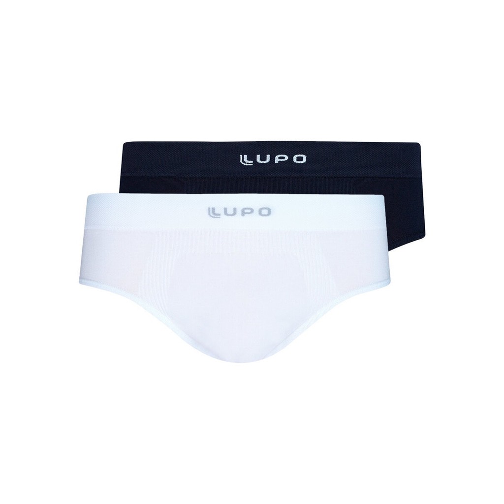 Kit com 2 Cuecas Slip Lupo 681-001 Colorido