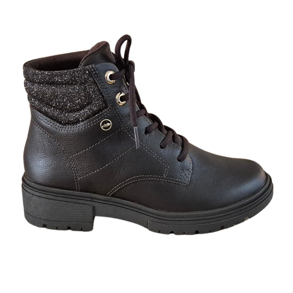 Bota Coturno Em Couro Dakota Tratorado Salto Baixo Feminino D0451