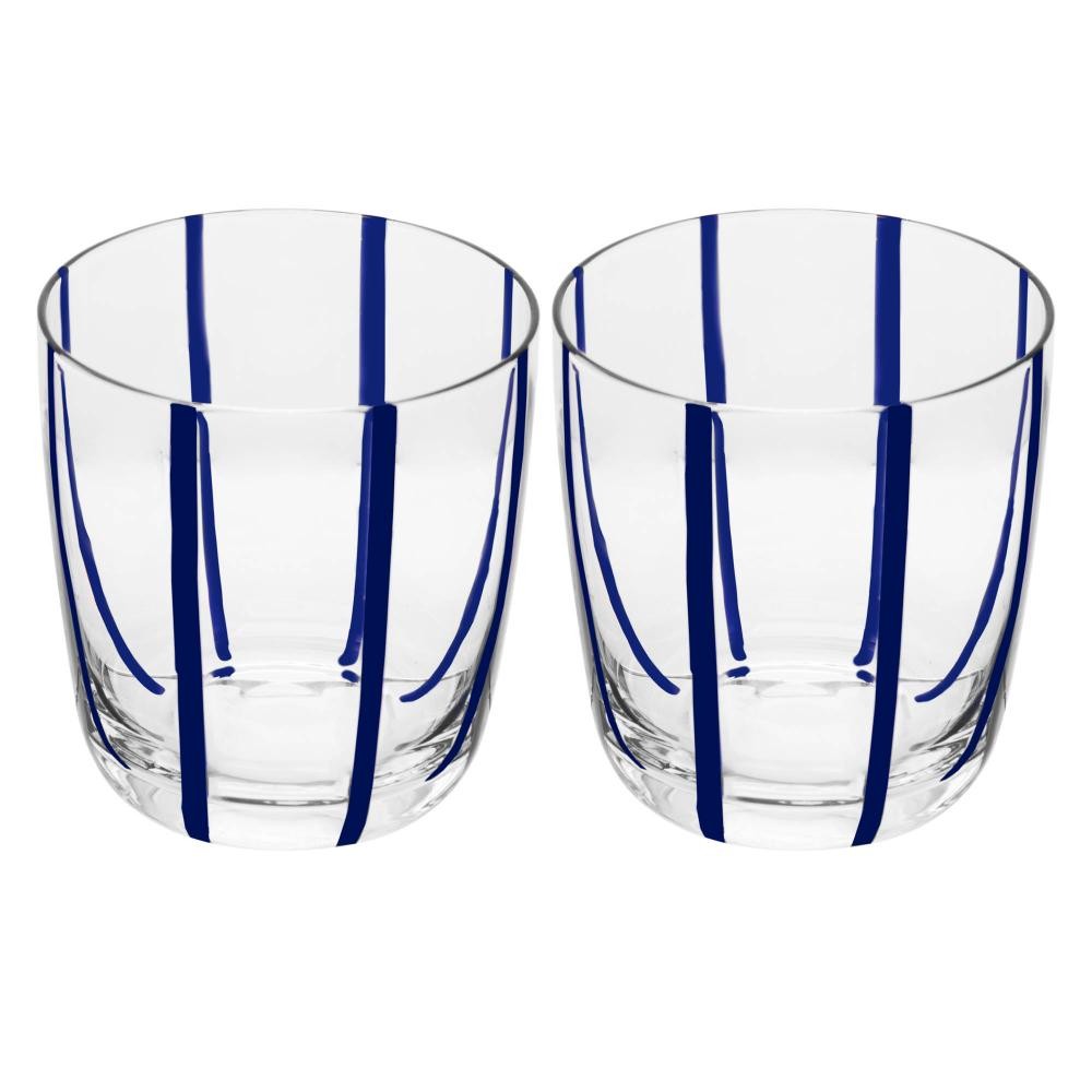 2 Copos Azura 300ml Azul Vidro  Wolff em Oferta na Shopee