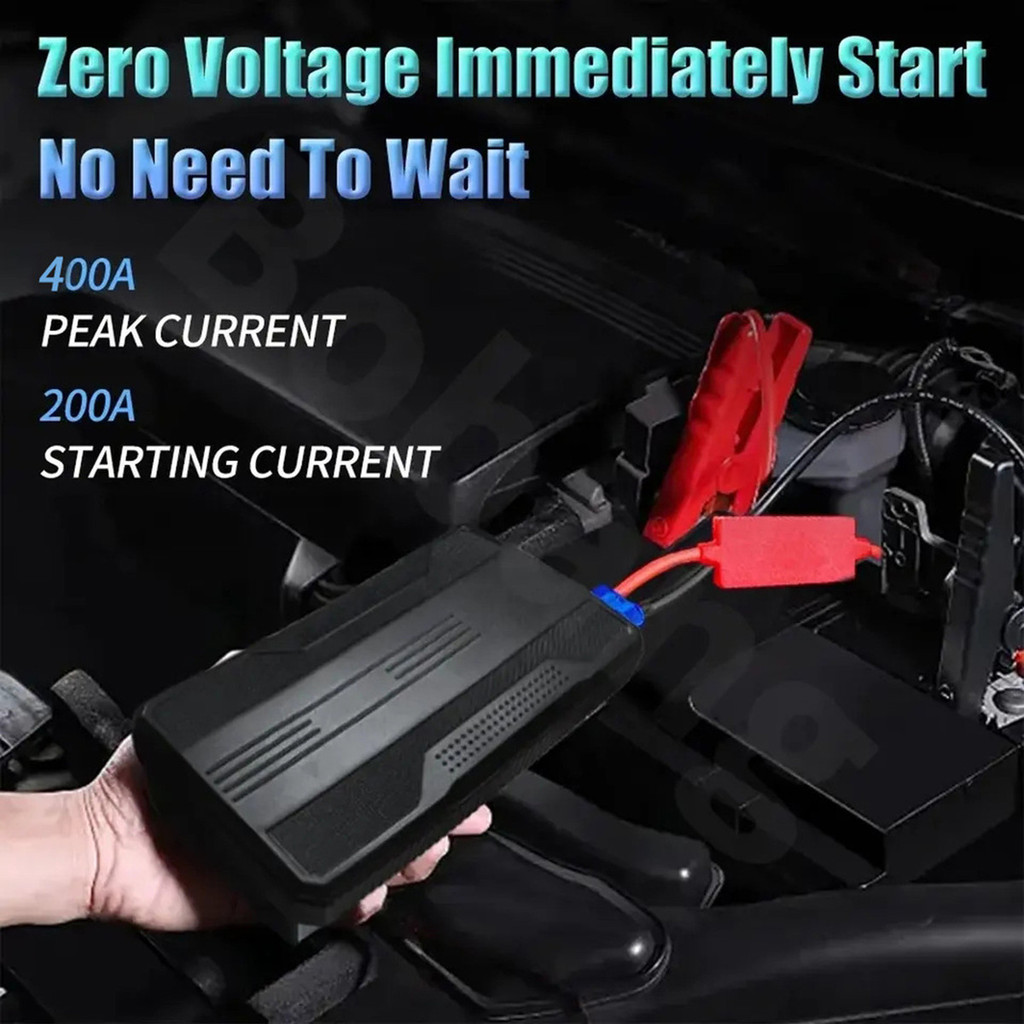 20000mAh Auxiliar De Partida Acionador Automotivo Portátil Emergência Carro  12V Com Garra Jacaré