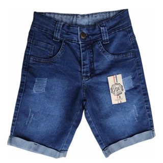 Bermuda Jeans Infantil Juvenil Com Regulador 02 Ao 16 em Oferta na Shopee