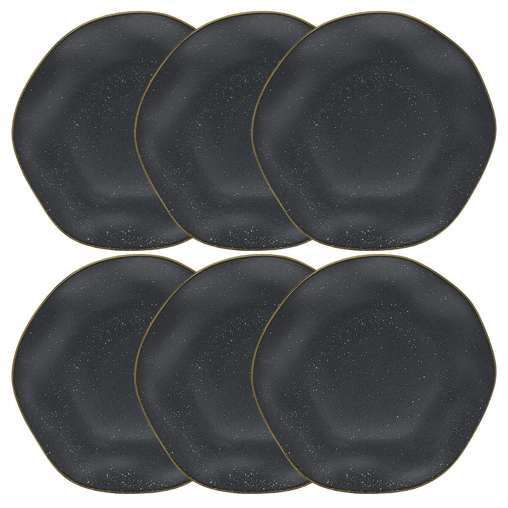 Jogo de 6 Pratos Rasos 27,5cm Oxford Ryo Volcano - Home & Living
