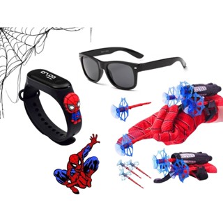 Brinquedo Infantil Óculos Relógio Luva Lança Teia dardos Super Heróis Homem Aranha Menino Criança PROMOÇÃO em Oferta na Shopee