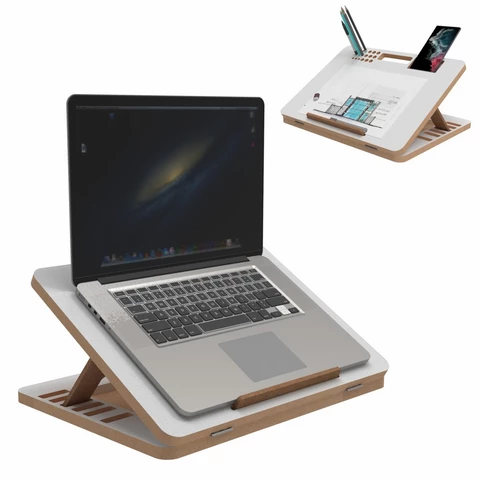 Suporte Para Notebook Prancheta Multiuso Desenho Apoio  Em Mdf Branco