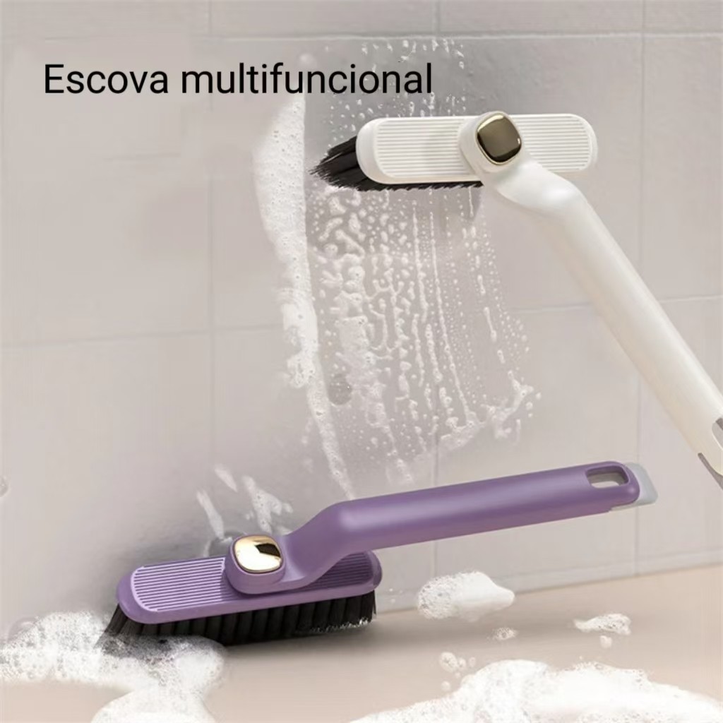 Escova Multifuncional Rotativa De Limpeza Para Rejunte Com Fendas e Cerdas Rígidas Para Piso Banheiro — imagem 2 de 2