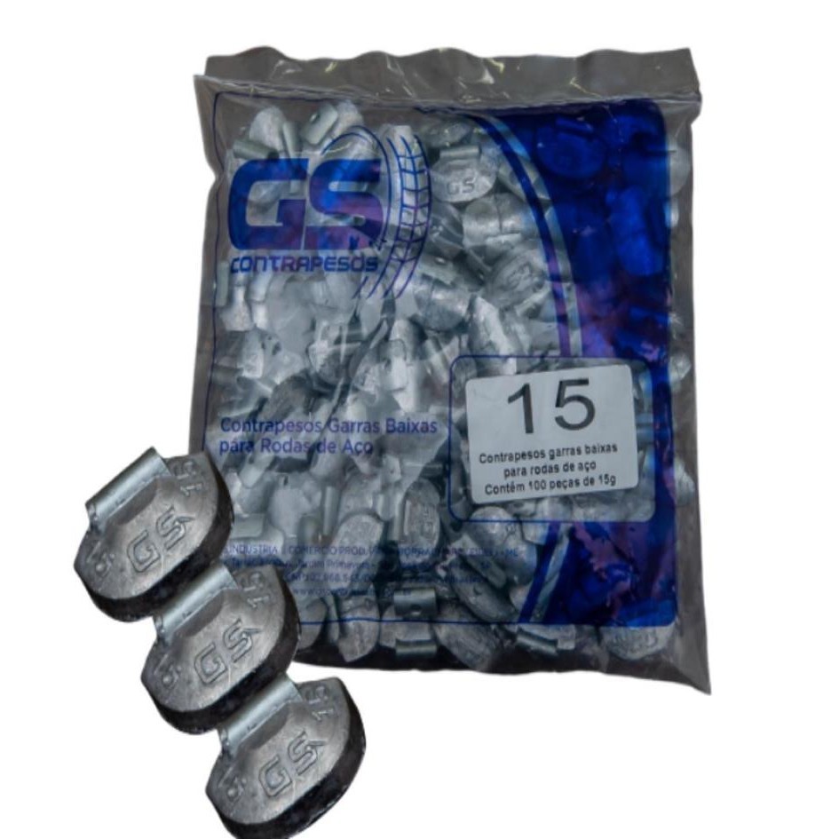 Chumbo para Balanceamento Contra Peso Garra Baixa 15 Gramas Pacote Com 100 unidades em Oferta na Shopee