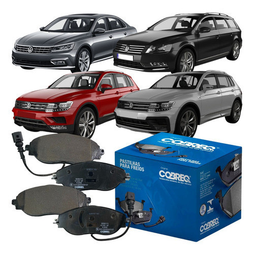 Jogo de Pastilha de Freio Cobreq Vw Passat Tiguan Allspace 2015 À 2020