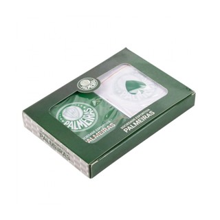 Baralho Palmeiras Oficial Kit 2 Baralhos Plástico Porco em Oferta na Shopee