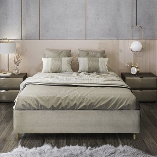 Base Box King 193x203x25cm Desmontável Versátil Móveis Digital Suede Areia em Oferta na Shopee