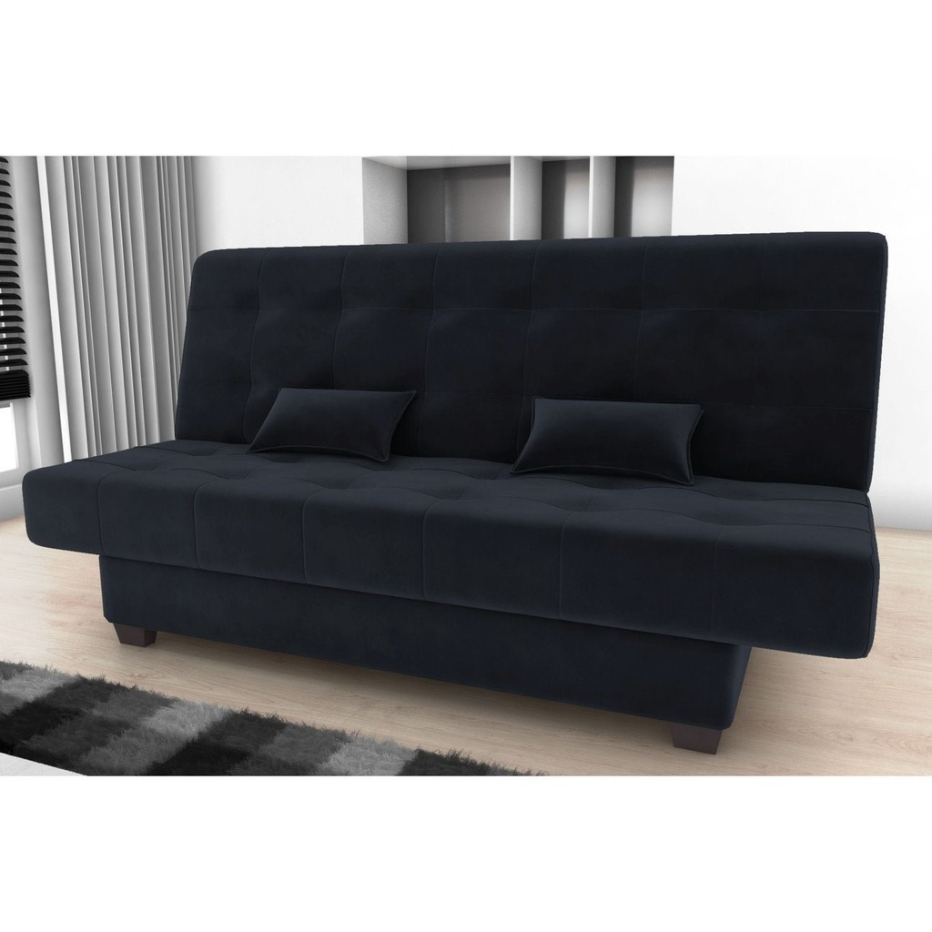 Sofá Cama Reclinável 3 Lugares Laila  Chumbo - Home & Living