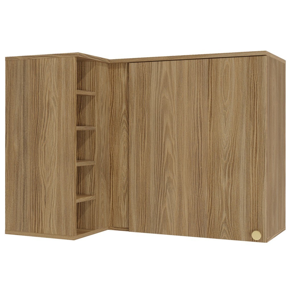 Armário Aéreo Cozinha Botanic 98 Cm 1 Porta Nogueira Fosco - Kappesberg em Oferta na Shopee